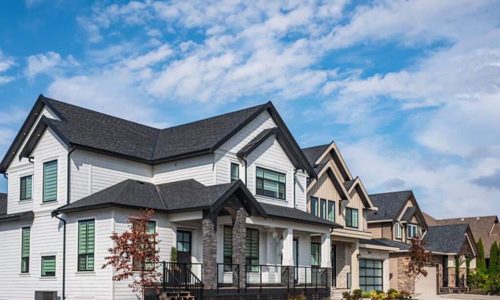 Custom luxury home exterior with landscaped front yard, representing a personal residence that may be placed in a Qualified Personal Residence Trust